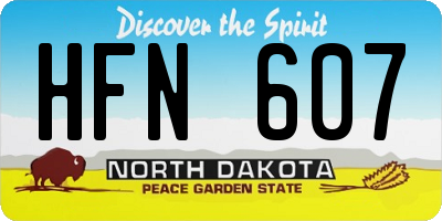 ND license plate HFN607