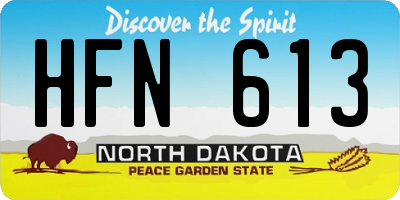 ND license plate HFN613