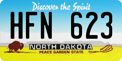 ND license plate HFN623