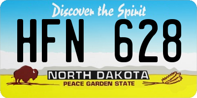 ND license plate HFN628