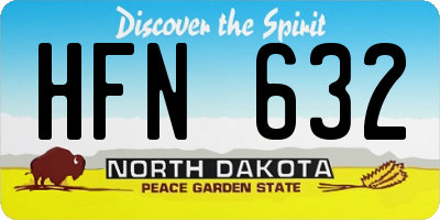 ND license plate HFN632