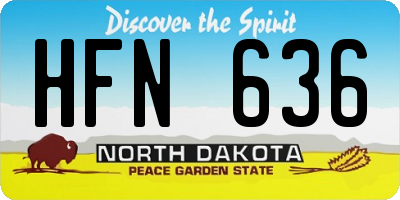 ND license plate HFN636