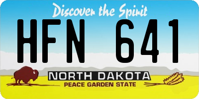 ND license plate HFN641
