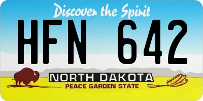 ND license plate HFN642