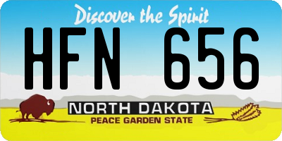 ND license plate HFN656