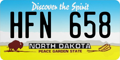ND license plate HFN658