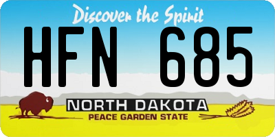 ND license plate HFN685