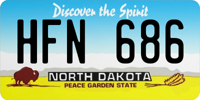 ND license plate HFN686