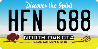 ND license plate HFN688