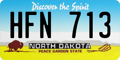 ND license plate HFN713