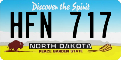 ND license plate HFN717
