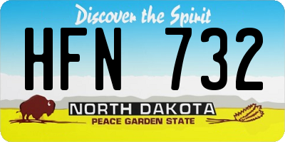 ND license plate HFN732
