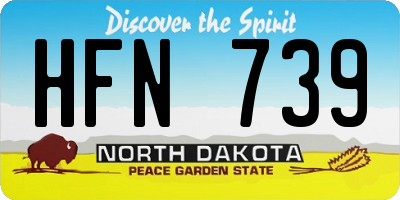 ND license plate HFN739