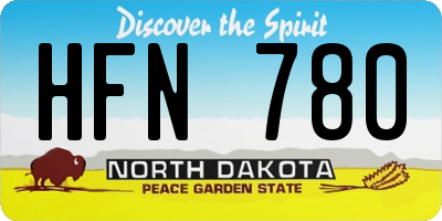 ND license plate HFN780