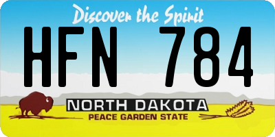 ND license plate HFN784