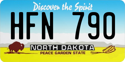 ND license plate HFN790