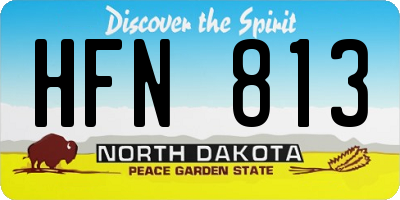 ND license plate HFN813