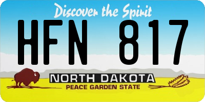ND license plate HFN817