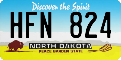 ND license plate HFN824