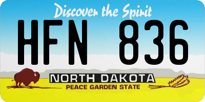 ND license plate HFN836