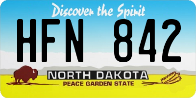 ND license plate HFN842