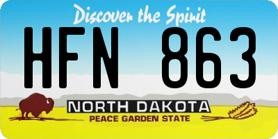 ND license plate HFN863