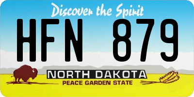 ND license plate HFN879