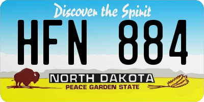 ND license plate HFN884