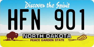 ND license plate HFN901