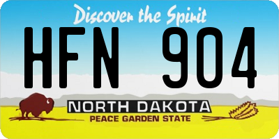 ND license plate HFN904
