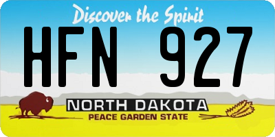 ND license plate HFN927