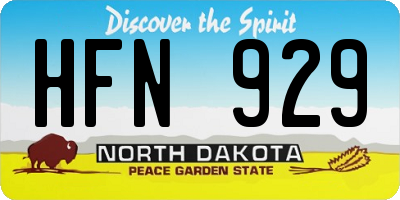 ND license plate HFN929