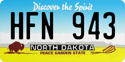 ND license plate HFN943