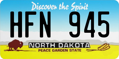 ND license plate HFN945