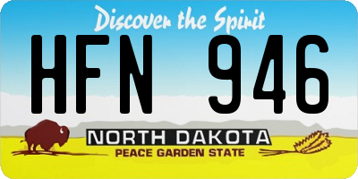 ND license plate HFN946