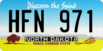 ND license plate HFN971