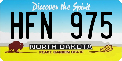ND license plate HFN975