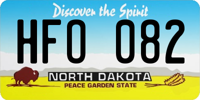 ND license plate HFO082