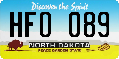 ND license plate HFO089