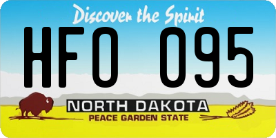 ND license plate HFO095