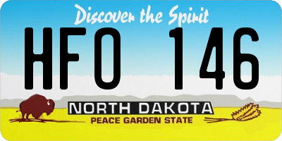 ND license plate HFO146