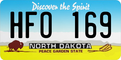 ND license plate HFO169