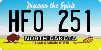 ND license plate HFO251