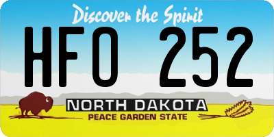 ND license plate HFO252