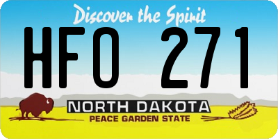 ND license plate HFO271