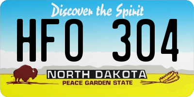 ND license plate HFO304
