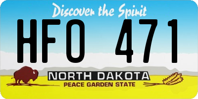 ND license plate HFO471