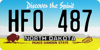 ND license plate HFO487