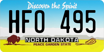 ND license plate HFO495
