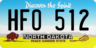 ND license plate HFO512
